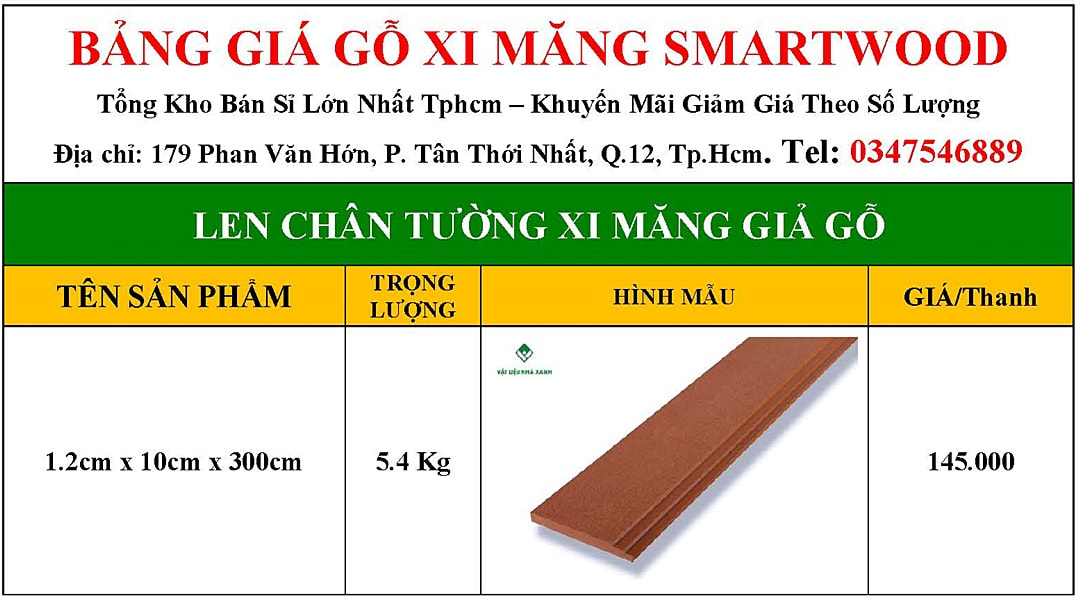 Báo giá gỗ Smartwood SCG Thái Lan - Giá Niêm Yết Sỉ Và Lẻ Tại Nhà Máy